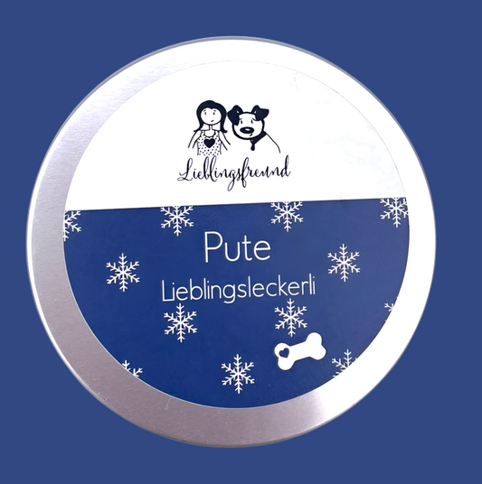 Weihnachtsedition Leckerlidose Lieblingsleckerli Pute