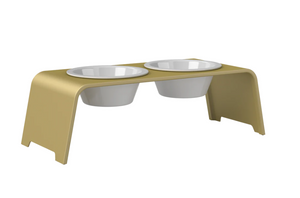 dogBar® M - Aluminium gold matt eloxiert mit Porzellan
