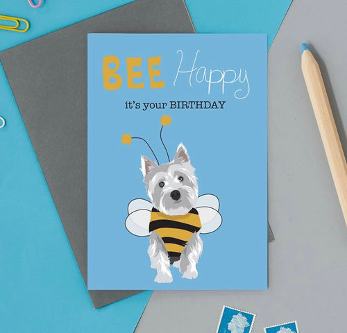 Grußkarte Bee Happy