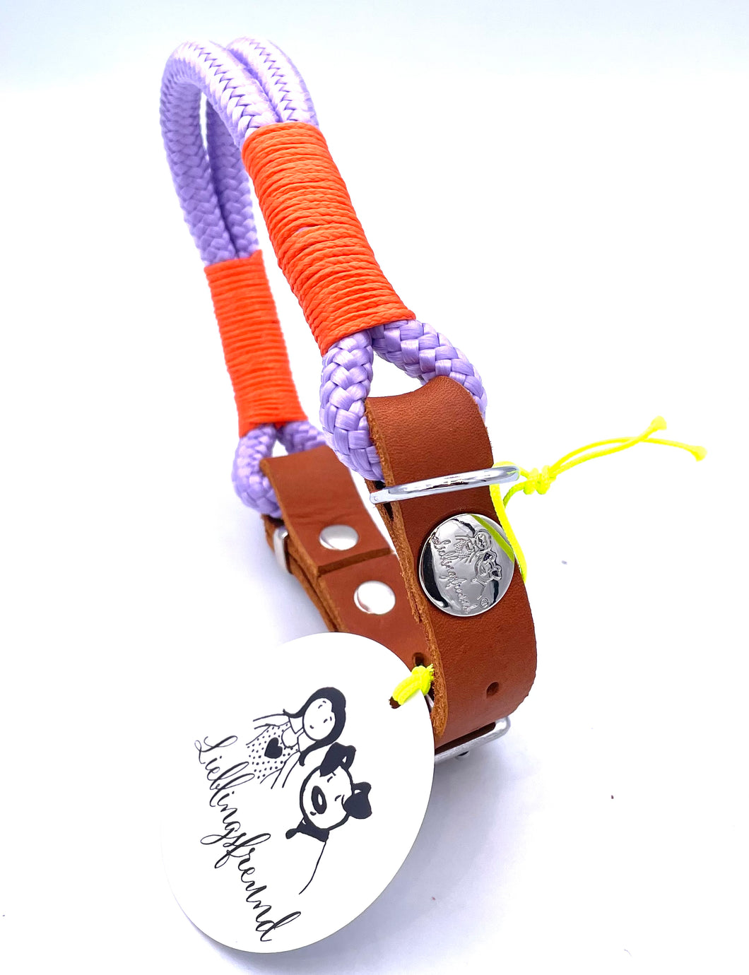 Tau-Leder-Halsband Lilac