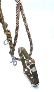 Tau-Leder-Halsband OliveBrown